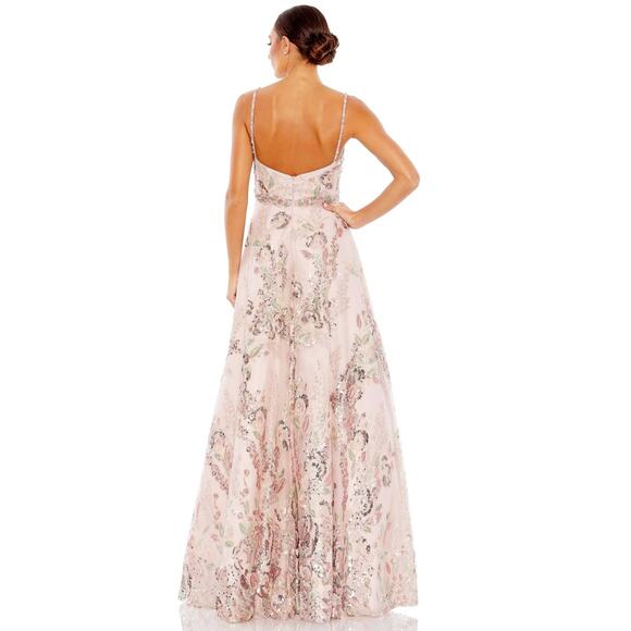 Mac Duggal 67971 Beaded Floral Lace Gown Rose Pink Garden Party 8 NEW - Picture 11 of 11